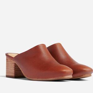 Nisolo All-Day Heeled Mule Brandy 6 BRAND NEW